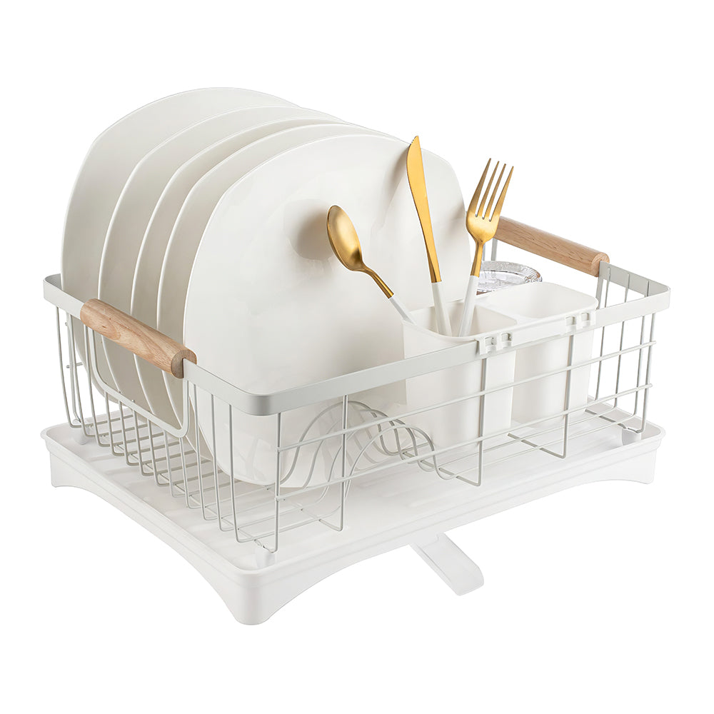 Dish Drying Rack with Drainboard Carbon Steel Countertop Rack