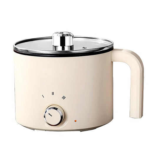 1.8L Electric Hot Pot, Ramen Cooker, Dual Power Mini Cooker, Non-Stick