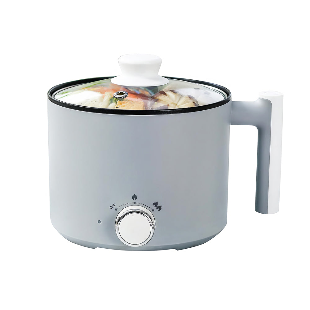 1.5L Electric Hot Pot, Dual Power Mini Cooker, Non-Stick for Ramen