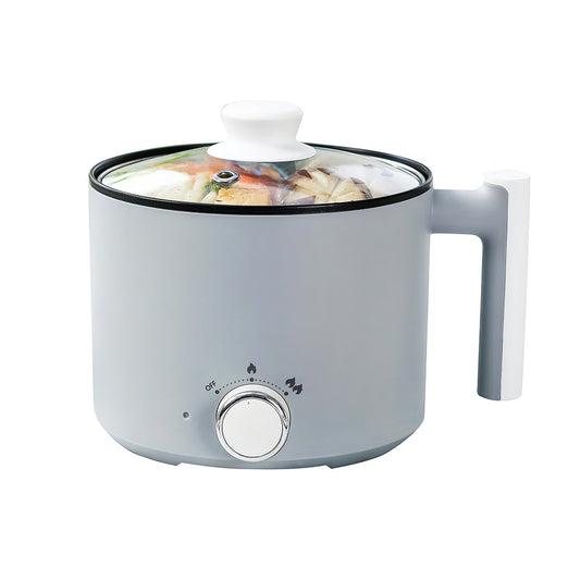 1.5L Electric Hot Pot, Dual Power Mini Cooker, Non-Stick for Ramen