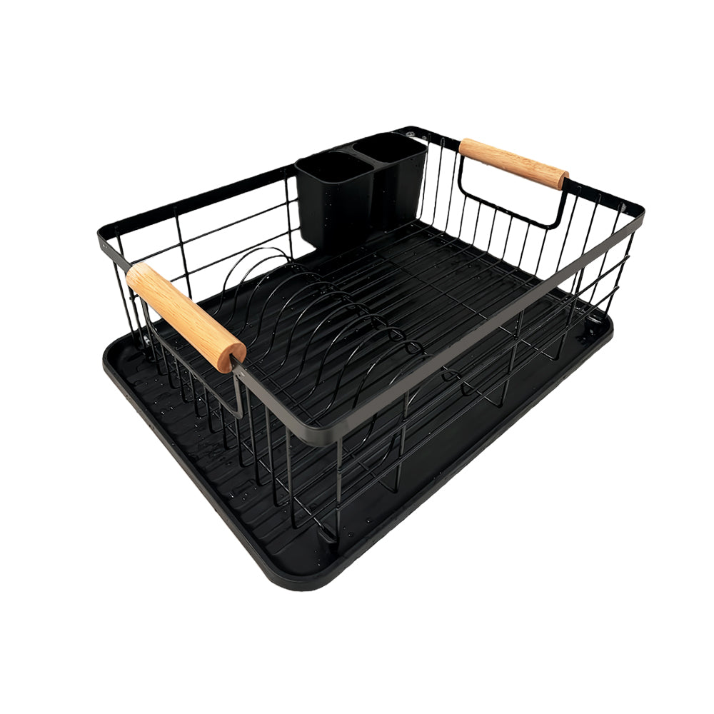 Dish Drying Rack with Drainboard Carbon Steel Countertop Rack