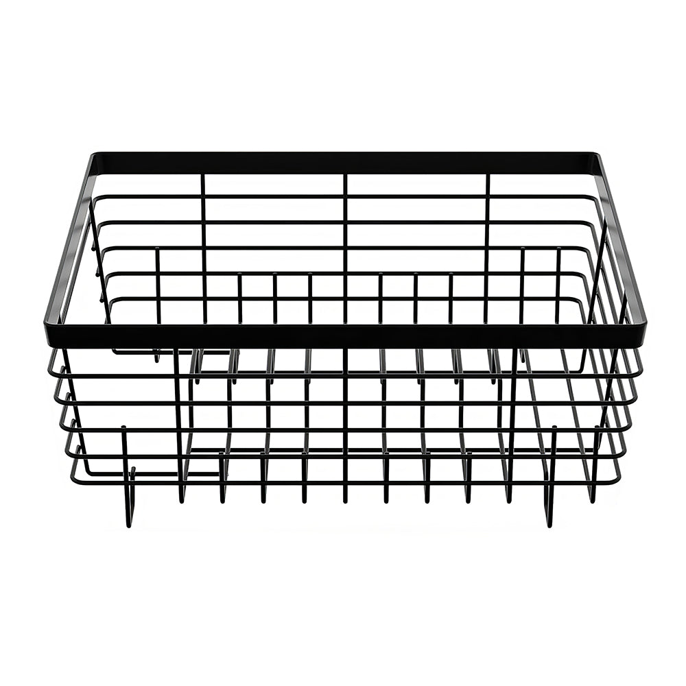 Kitchen Dish Drainer Rack with Drying Board and Full Mesh Silverware Utensils Holder