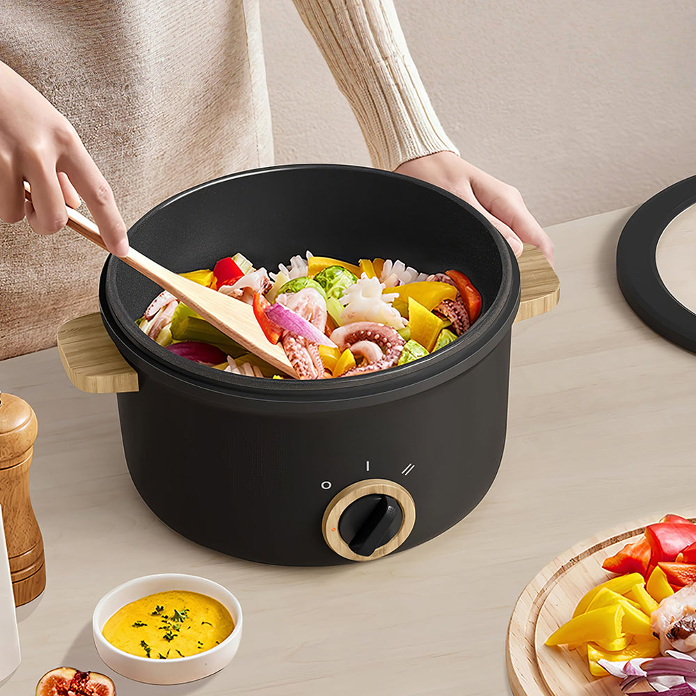 2.5L Electric Hot Pot, Portable Non-Stick Cooker for Ramen & Soup
