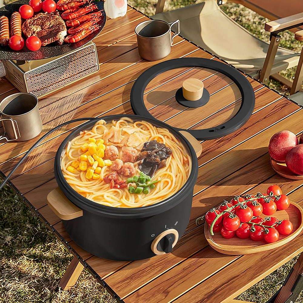 2.5L Electric Hot Pot, Portable Non-Stick Cooker for Ramen & Soup