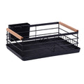 Stainless Steel Dish Drying Rack with Removable Cutlery Holder and Drainboard