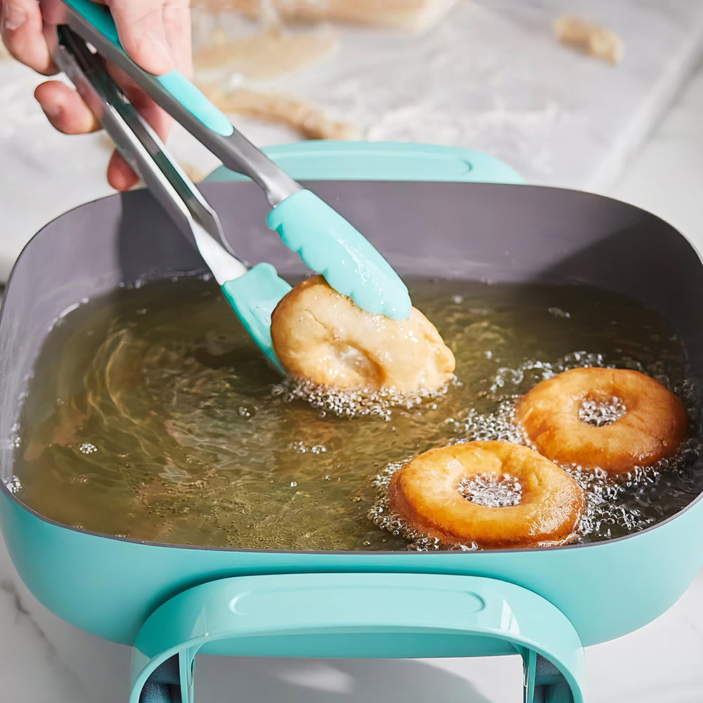 12" 5QT Square Electric Skillet, Ceramic Nonstick, Adjustable Temp